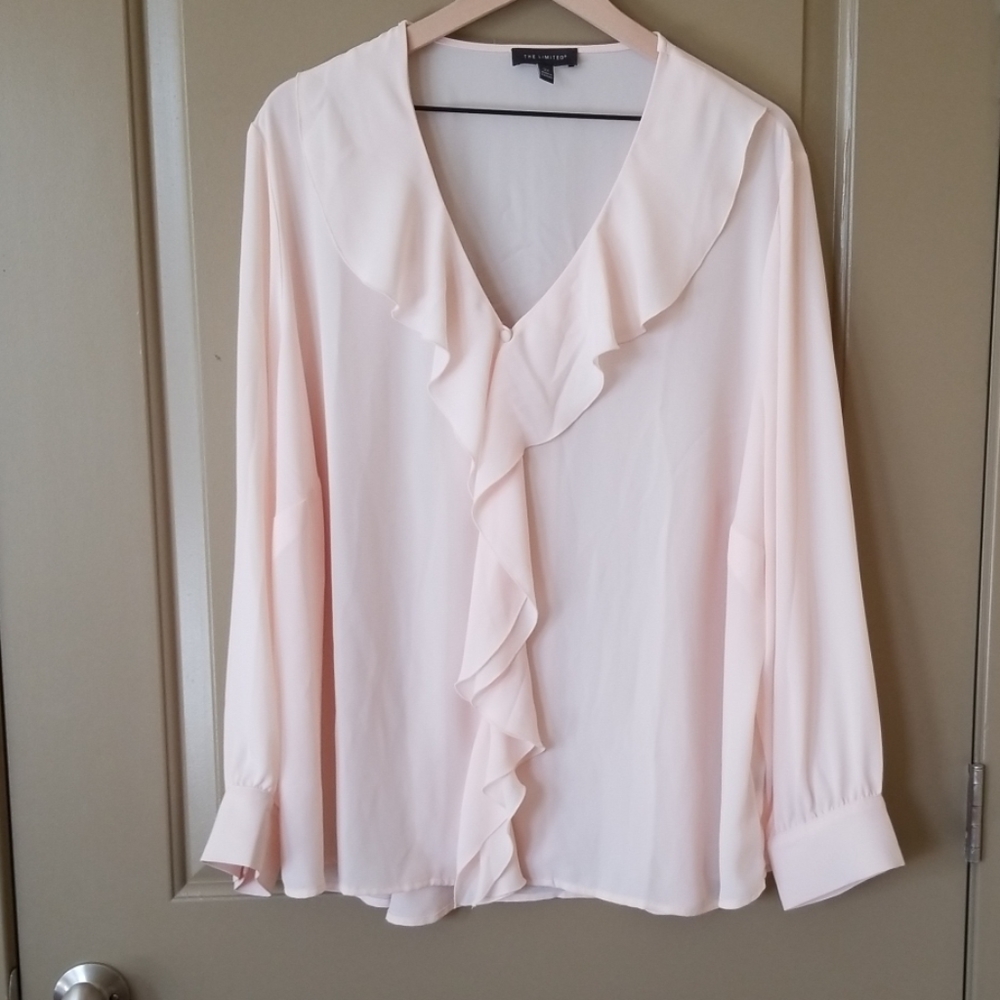 The Limited Women's Sz 2X Ruffle Front Blouse